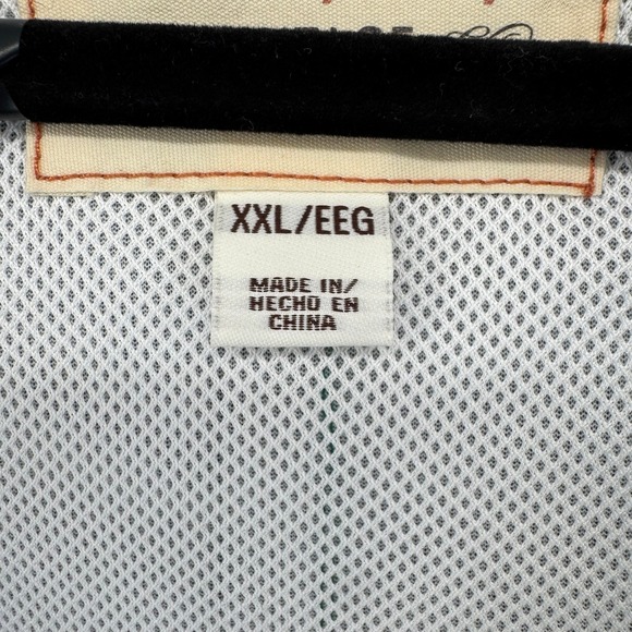 Weatherproof Mens XXL Colorblock Rain Sailing Jacket Hooded White Blue Green - Picture 4 of 8